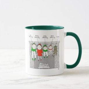 Taza ¡Las medias fueron colgadas por la chimenea con