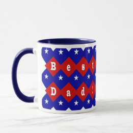 Taza Las mejores estrellas de papá y la tipografía de d