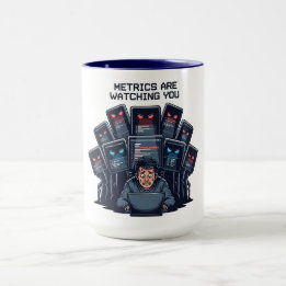 Taza Las Métricas te Están Observando Juego Comercializ