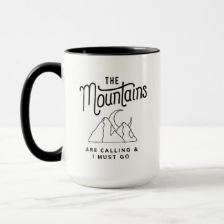Taza Las montañas están llamando y debo salir al aire l