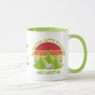 Taza Las Montañas Fun MATCHA llaman a latte Drinker