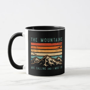 Taza Las montañas llaman y debo ir Retro Vintage 80