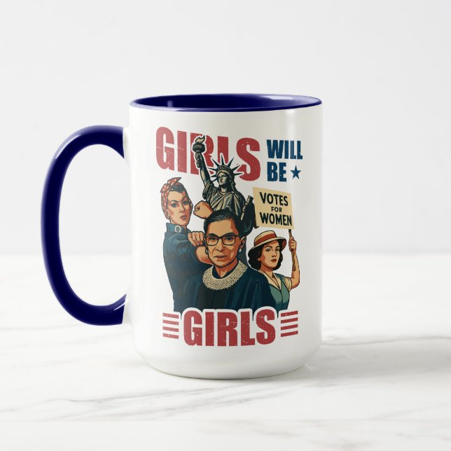 Taza Las niñas serán niñas Empoderamiento feminista Ros (Izquierda)