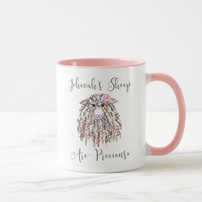 Taza «Las ovejas de Jehová son preciosas» (Derecha)