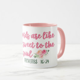 Taza Las Palabras Amables Son Como El Proverbio Miel //
