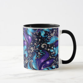 Taza Las plumas del carnaval azul