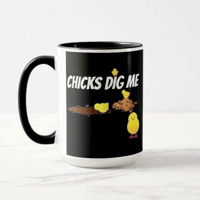 TAZA LAS POLLITAS ME ESCARBAN (Izquierda)