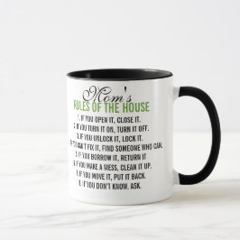 Taza Las reglas de la casa de mamá
