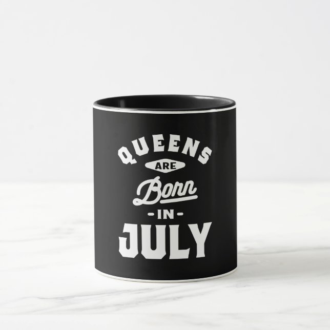 Taza Las Reinas Nacen En Julio Chicas De Regalos De Cum (Centro)