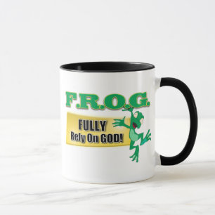 TAZA LAS SIGLAS CRISTIANAS DE LA RANA CONFÍAN