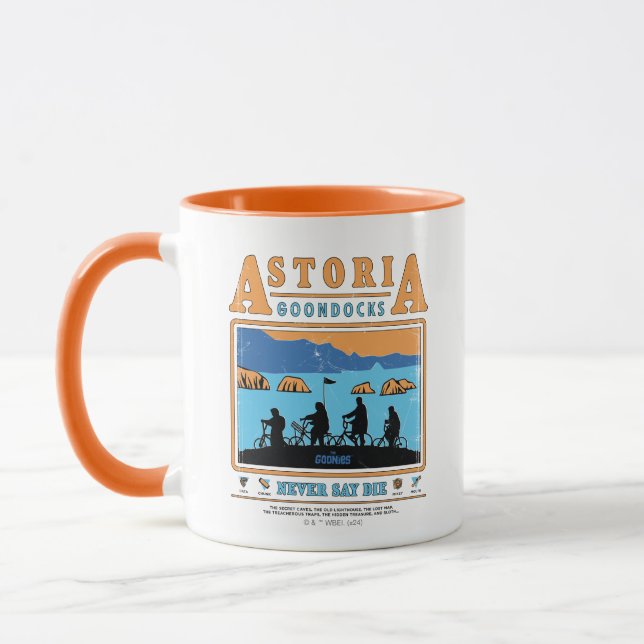 Taza Las siluetas tontas sobre el muelle de Astoria (Izquierda)