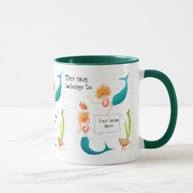 Taza Las sirvientas Ringer Mug personalizarán (Derecha)