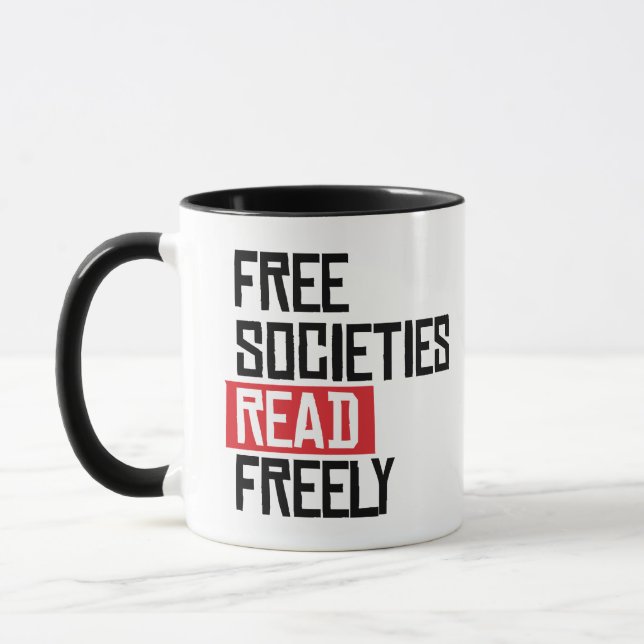 Taza Las sociedades libres leen libremente (Izquierda)