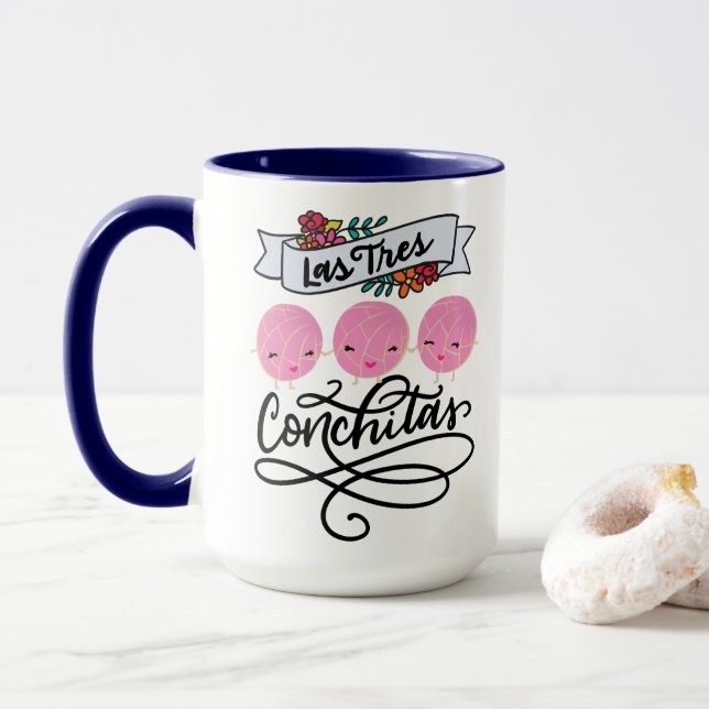 Taza Las tres conchitas, Pan Dulce (Con donut)