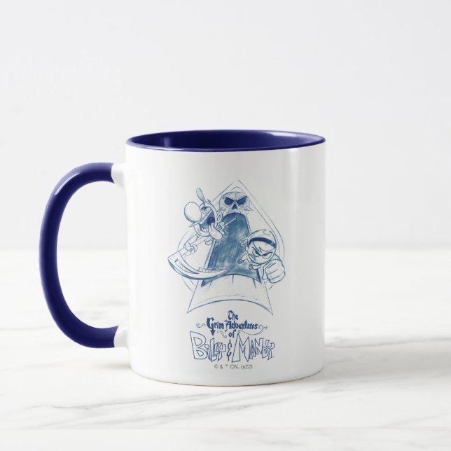 Taza Las tristes aventuras de Billy & Mandy Sketch Art (Izquierda)