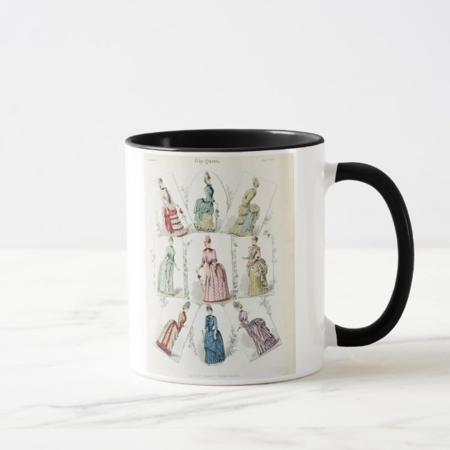 Taza Las últimas modas de París, vestidos de nueve días (Derecha)
