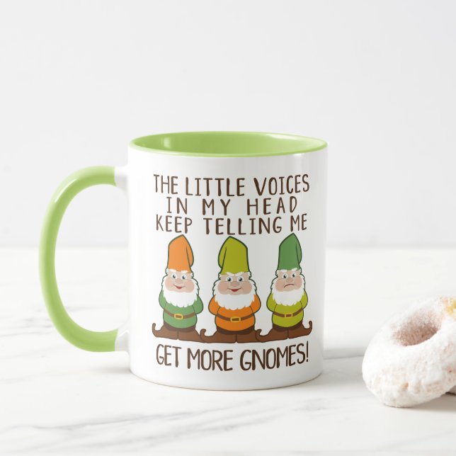 Taza Las voces de Littles consiguen más gnomos (Con donut)