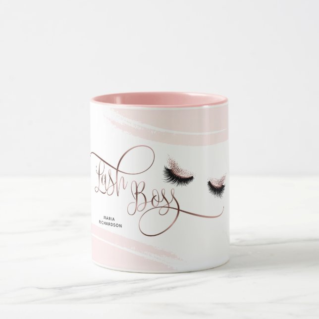 Taza Lash Boss Makeup Eyebrow Ojos Lazas Rosa Oro (Centro)