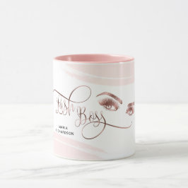 Taza Lash Boss Makeup Eyebrow Ojos Lazas Rosa Oro