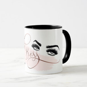 Taza Lash Boss maquillaje Rollo Ojos Lantazos Rosa Oro