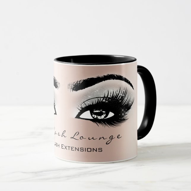 Taza Lash Extension Eye Makeup Artist Studio Gray Rosa (Anverso derecho)