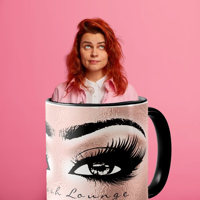 Taza Lash Extension Eye Makeup Artist Studio Rosa Rubor (Lash Extension Eye Makeup Artist Studio Rose Blush Mug)
