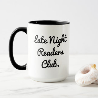 Taza Late Night Readers Club Coffee Tea Mug