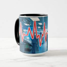 Taza latido cardíaco de un hospital
