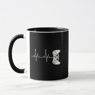 Taza Latido de corazón de jugador Amante de videojuegos