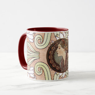 Taza Laurel de Alphonse Mucha
