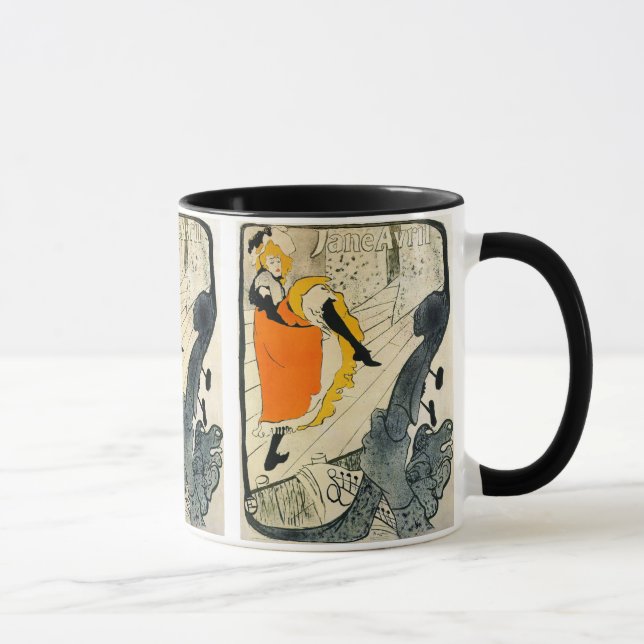Taza Lautrec: Jane Avril bailando el Can-Can (Derecha)