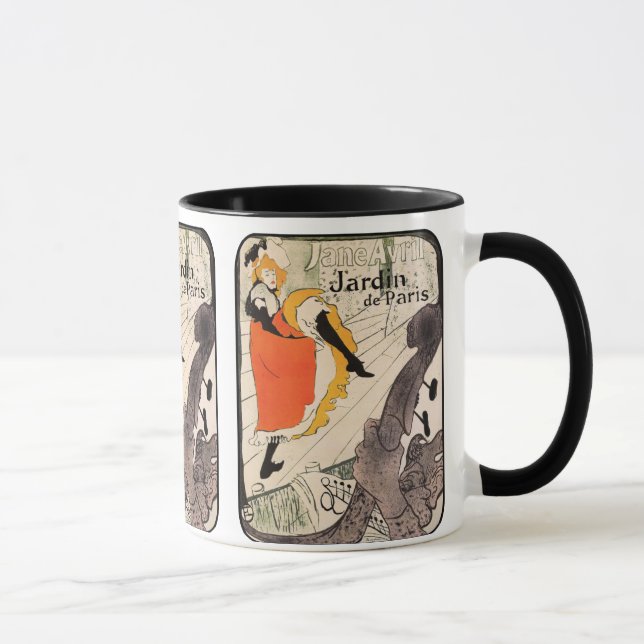 Taza Lautrec: Jane Avril, Jardin de Paris (Derecha)
