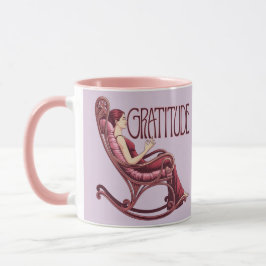 Taza Lavender Burgundy Affirmation Meditation Mug