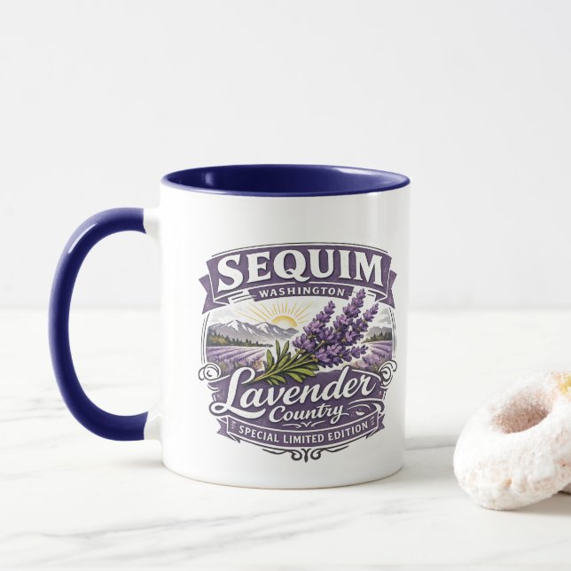 Taza Lavender Country | Asa Morada (Con donut)
