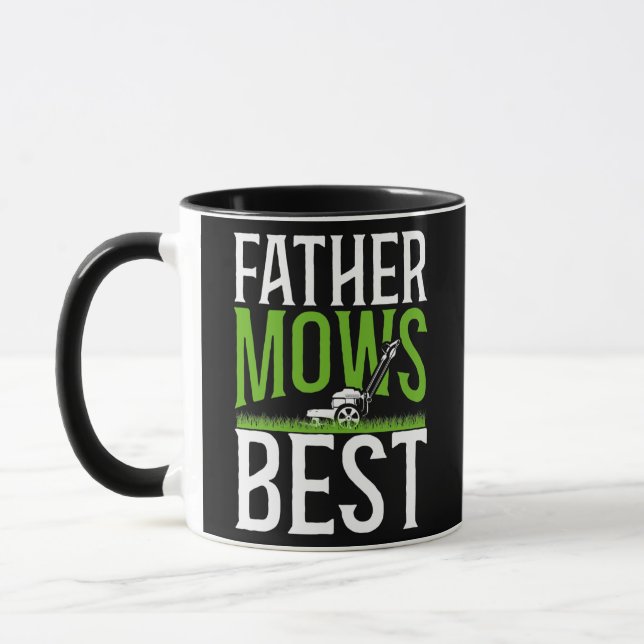 Taza Lawn Mower Mowing Dad Father Landscaper Father (Izquierda)