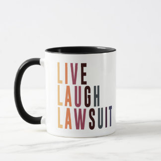 Taza Lawyer Live Love Lawsuit Funny Law School Grad