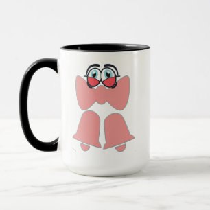 Taza Lazo Rosa de Dibujos Animados Lindos