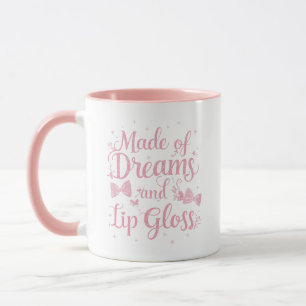 Taza Lazo Rosa Femenino "Sueños y Brillo de Labios" Cit