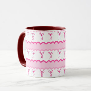 Taza Lazo Rosa Pastel Patrón Sin Costuras – Estética Li