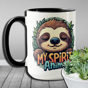 Taza Lazy Days Sloth Lover Regalo a mi eslogan animal e