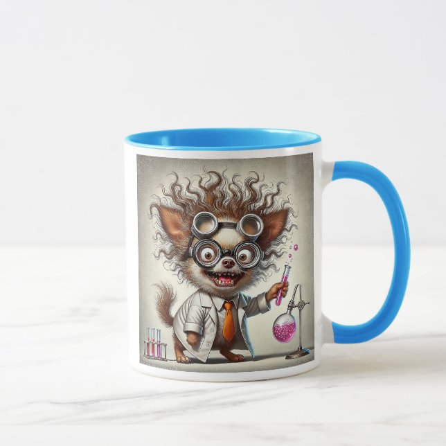 Taza Le chien scientifique et son expérience. (Derecha)