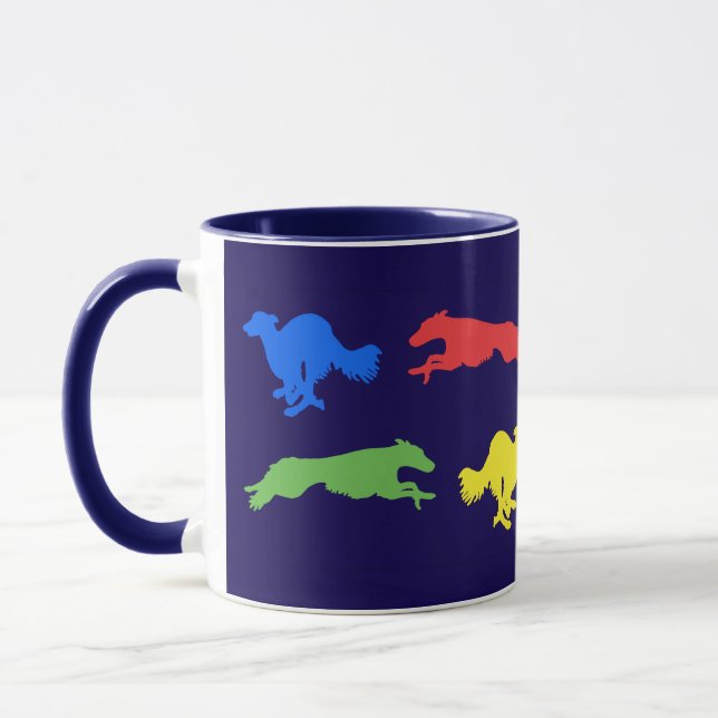 Taza Lebrelos de seda coloridos (Izquierda)