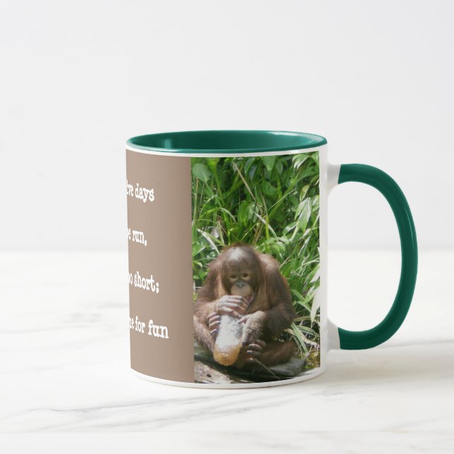 Taza Lecciones de vida silvestre: La vida es corta, div (Derecha)