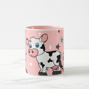 Taza leche caliente de la vaca