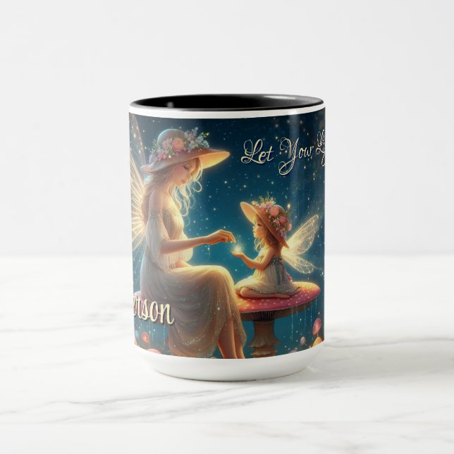 Taza Leche caprichosa personalizada madre y cerdo infan (Centro)