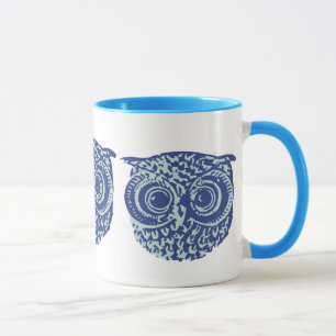 Taza Lechuza azul