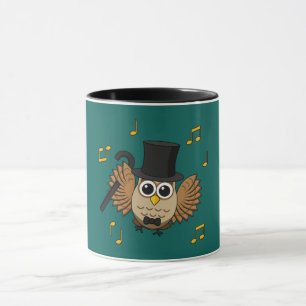 Taza Lechuza bailarina con Personalizado de notas music