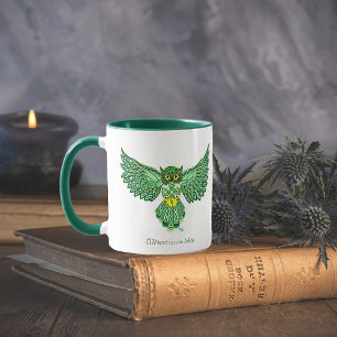 Taza Lechuza Celta Verde