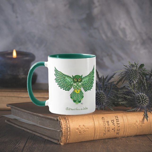 Taza Lechuza Celta Verde (Subido por el creador)