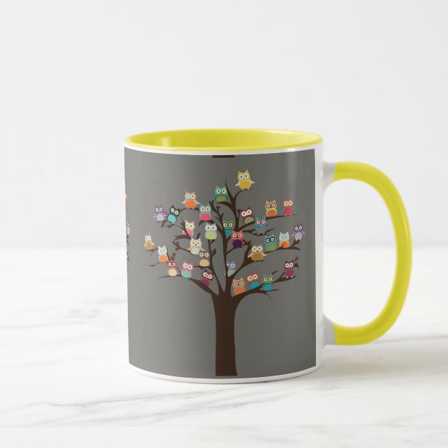 Taza Lechuza Cuta En El Árbol | Fondo (Derecha)